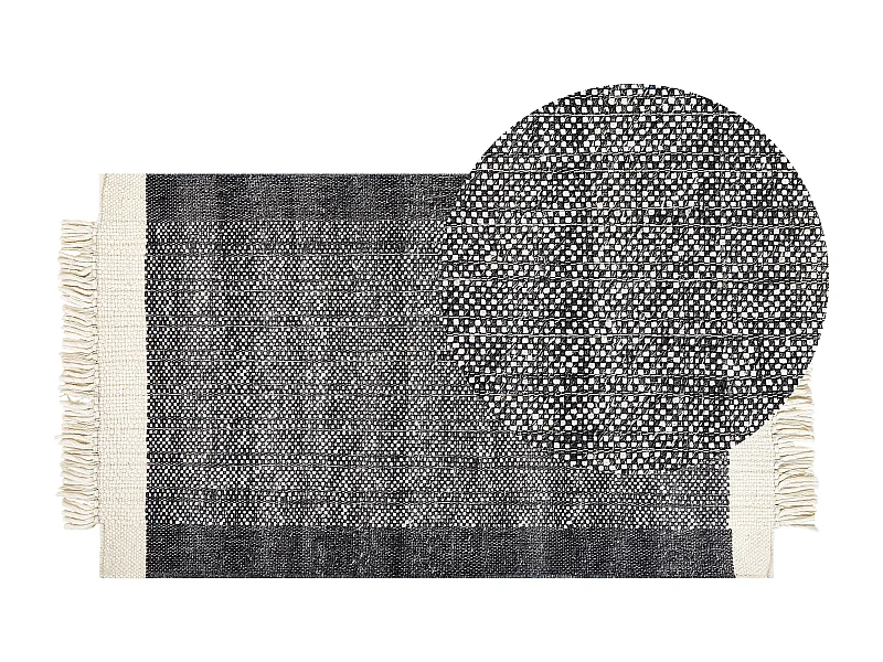 Tapis ATLANTI Noir 80 x 150 cm Laine