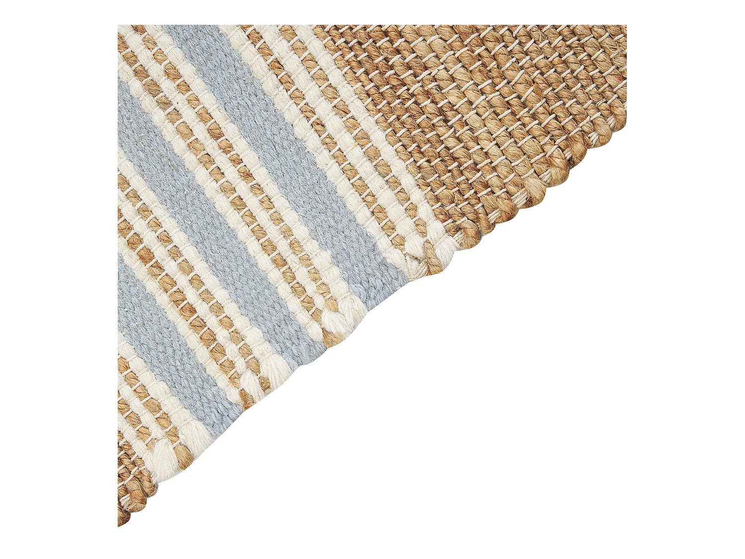 Dywan z juty 160 x 230 cm beżowo-niebieski MIRZA