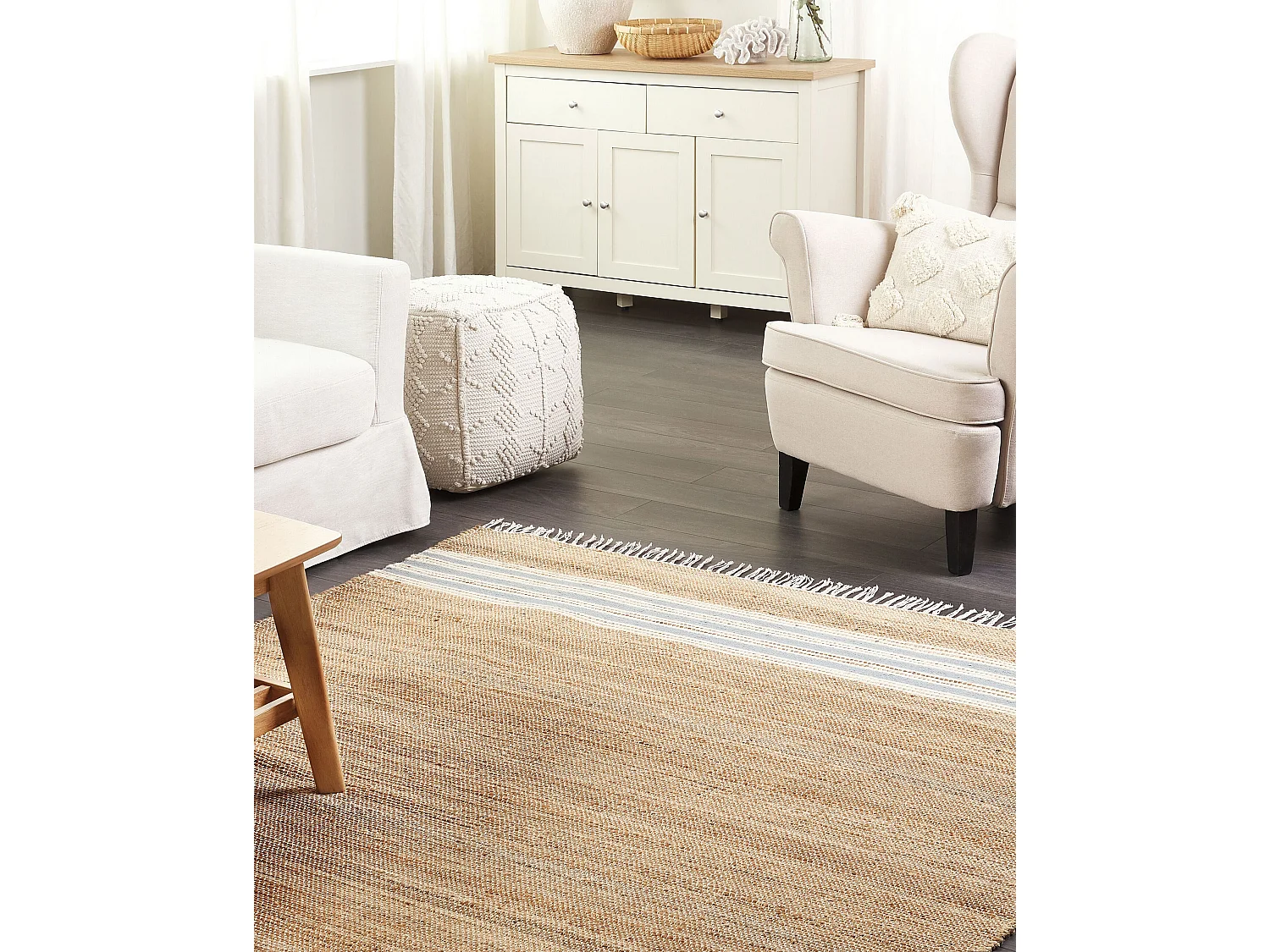 Tapis MIRZA Bleu clair 160 x 230 cm Jute