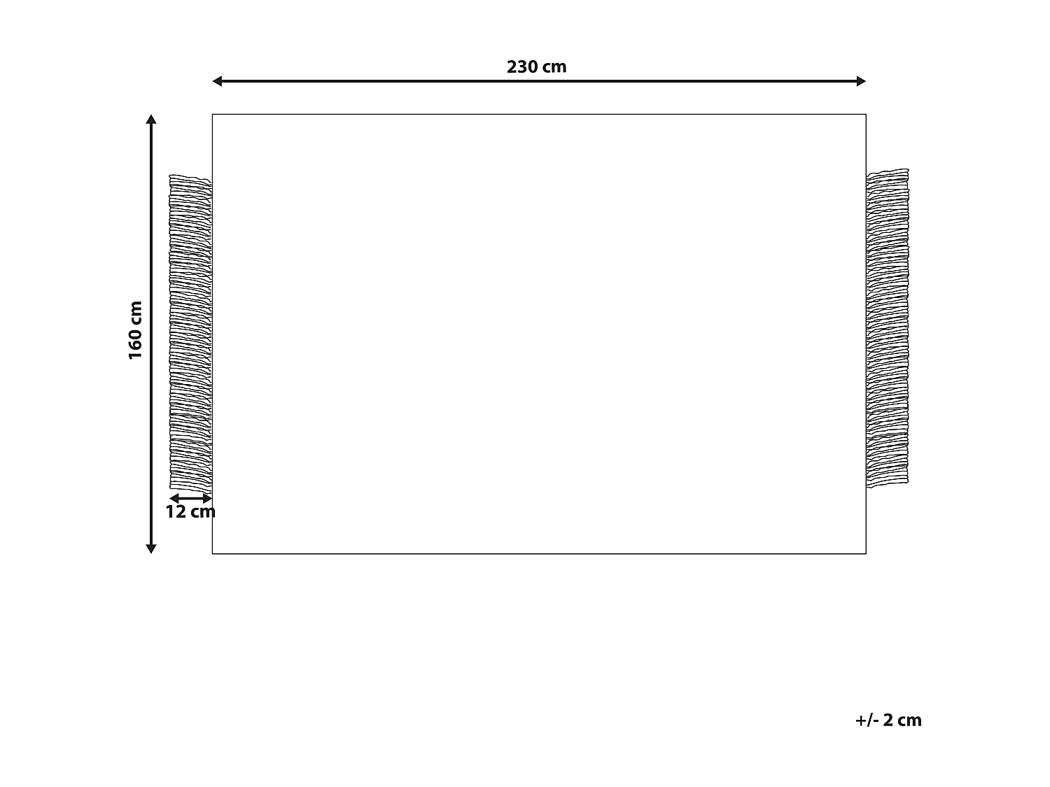 Tapis TACETTIN Blanc 160 x 230 cm Laine