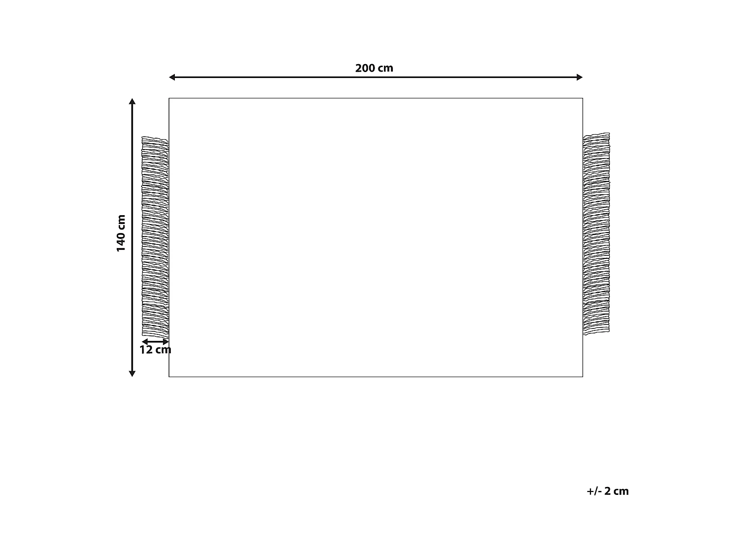 Vloerkleed wol off-white/zwart 140 x 200 cm TACETTIN