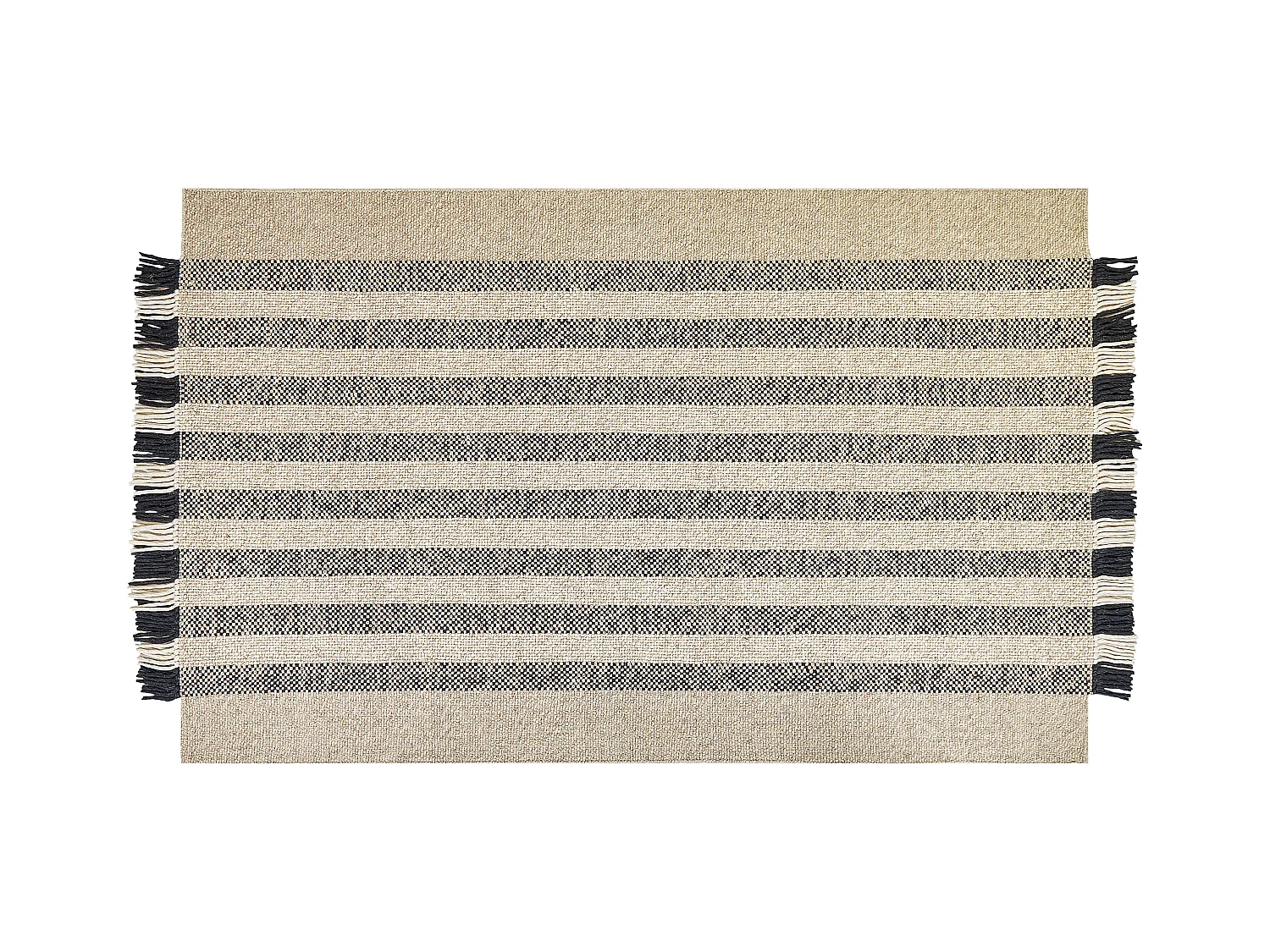 Vloerkleed wol off-white/zwart 140 x 200 cm TACETTIN