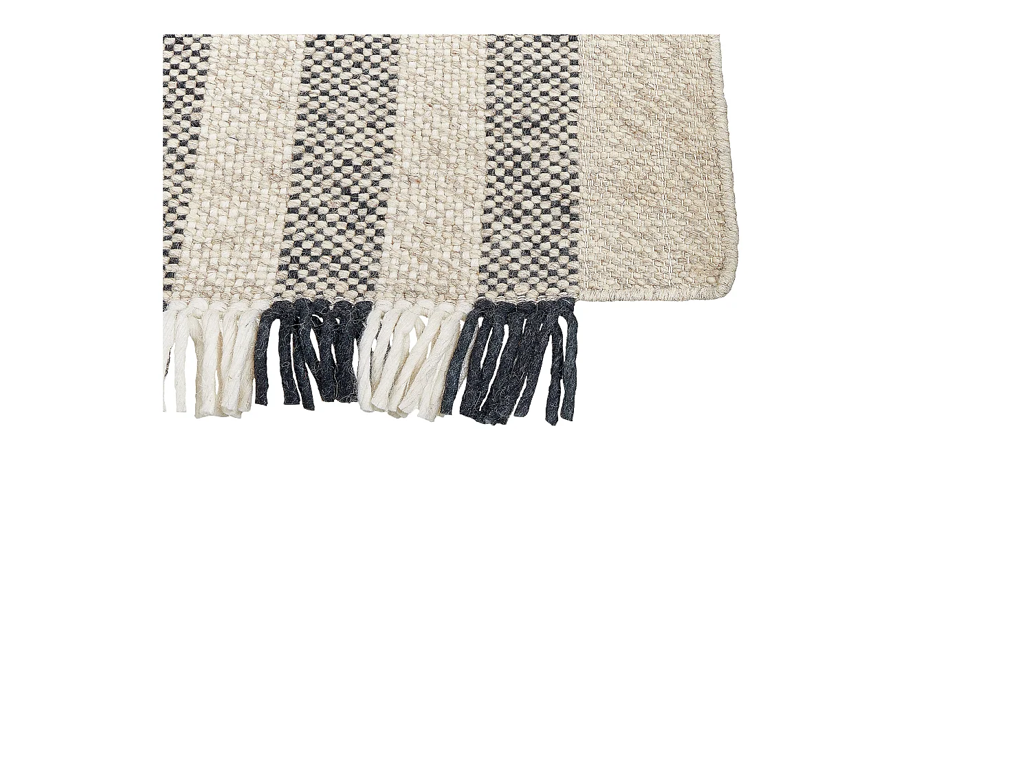 Vloerkleed wol off-white/zwart 140 x 200 cm TACETTIN