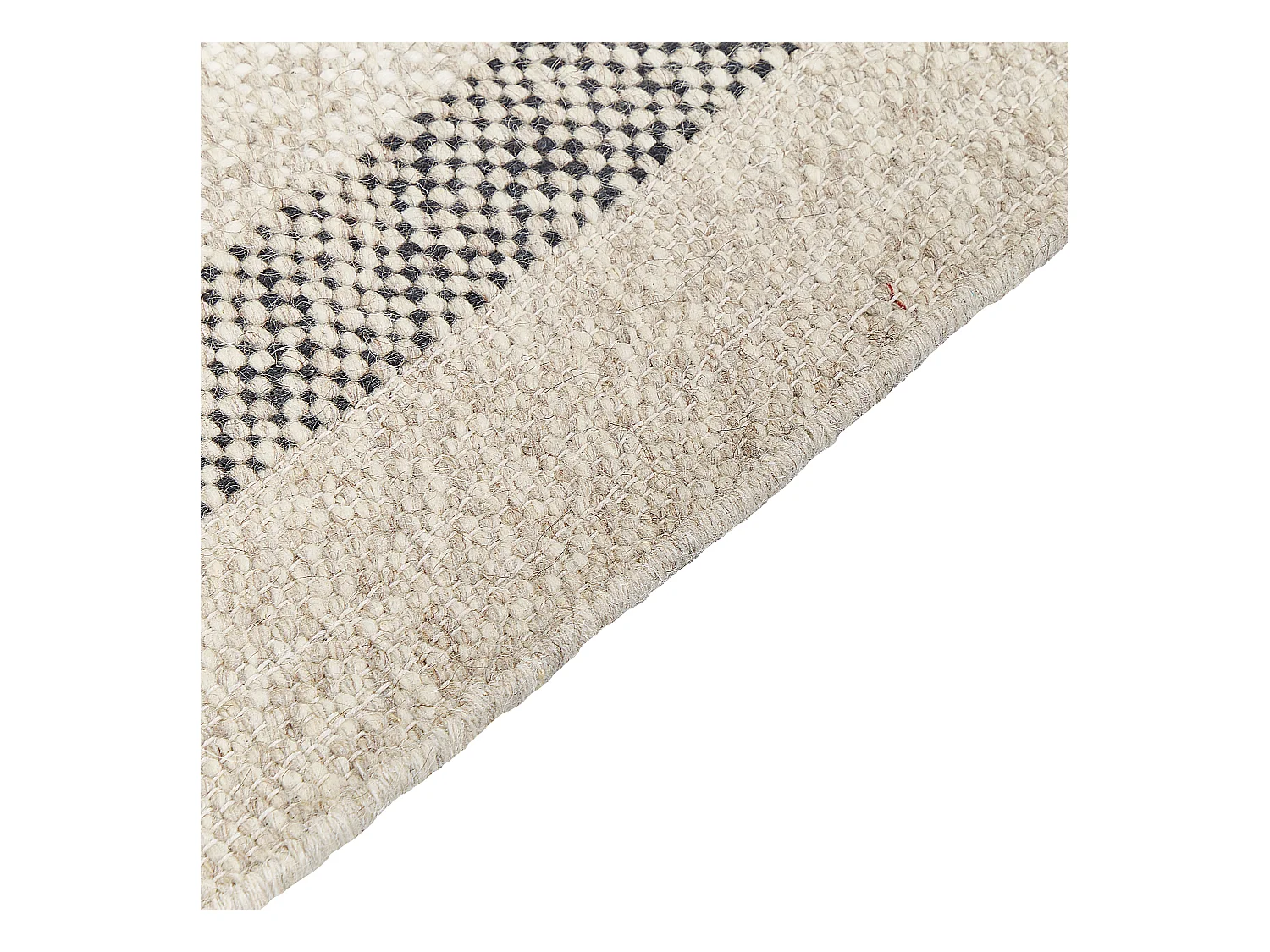 Vloerkleed wol off-white/zwart 140 x 200 cm TACETTIN