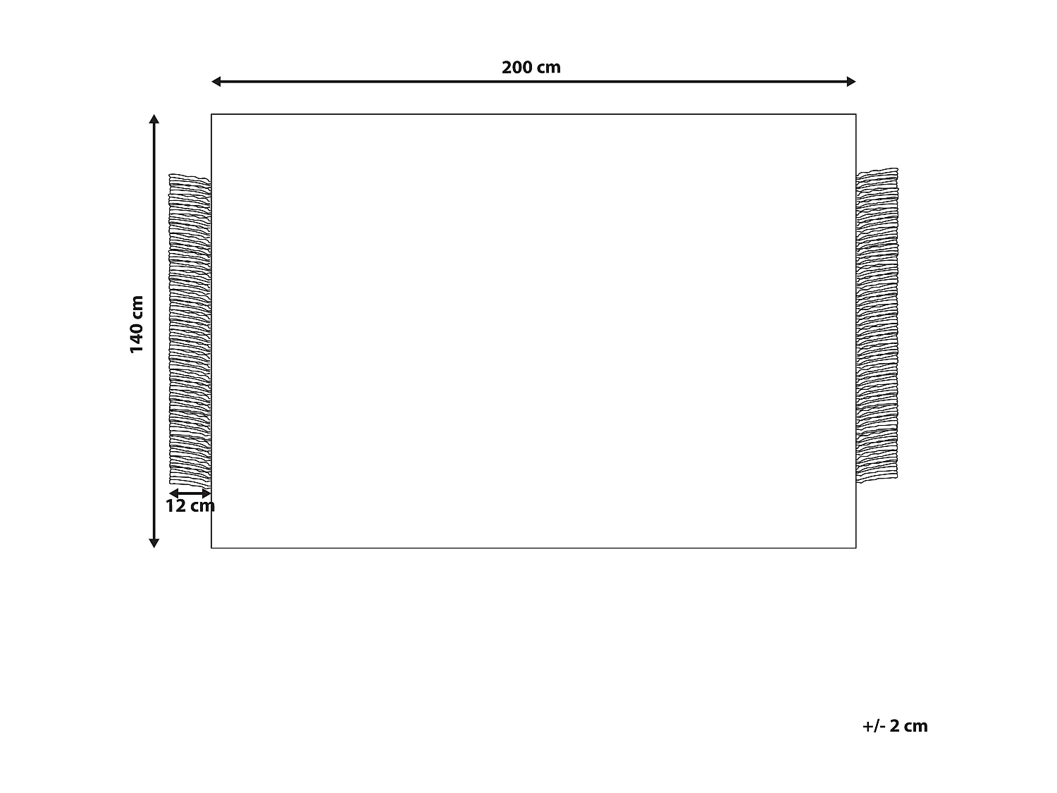 Vloerkleed wol off-white/zwart 140 x 200 cm TACETTIN