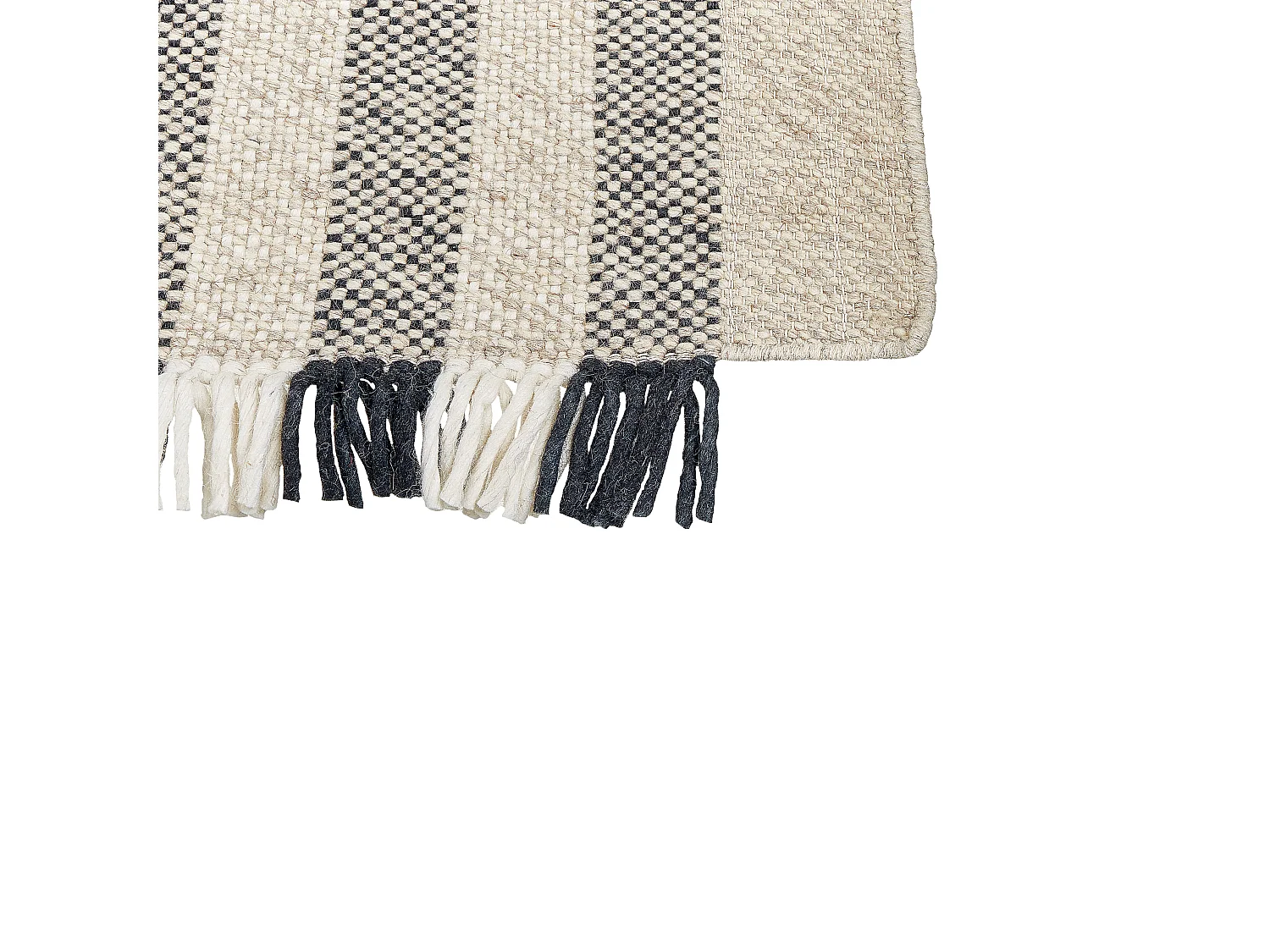 Vloerkleed wol off-white/zwart 140 x 200 cm TACETTIN