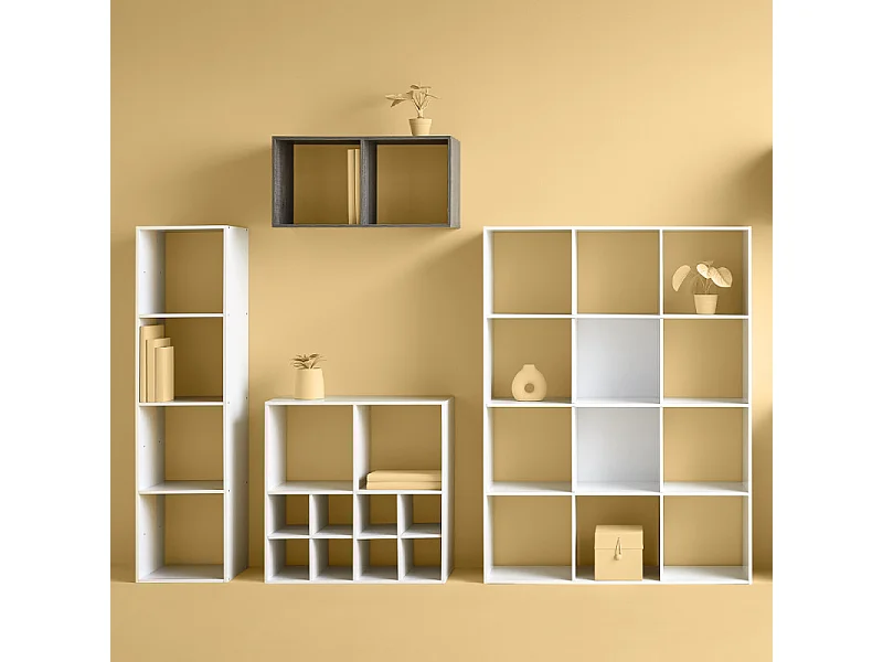 Étagère 12 Cases "Mix N Modul" 134cm Blanc