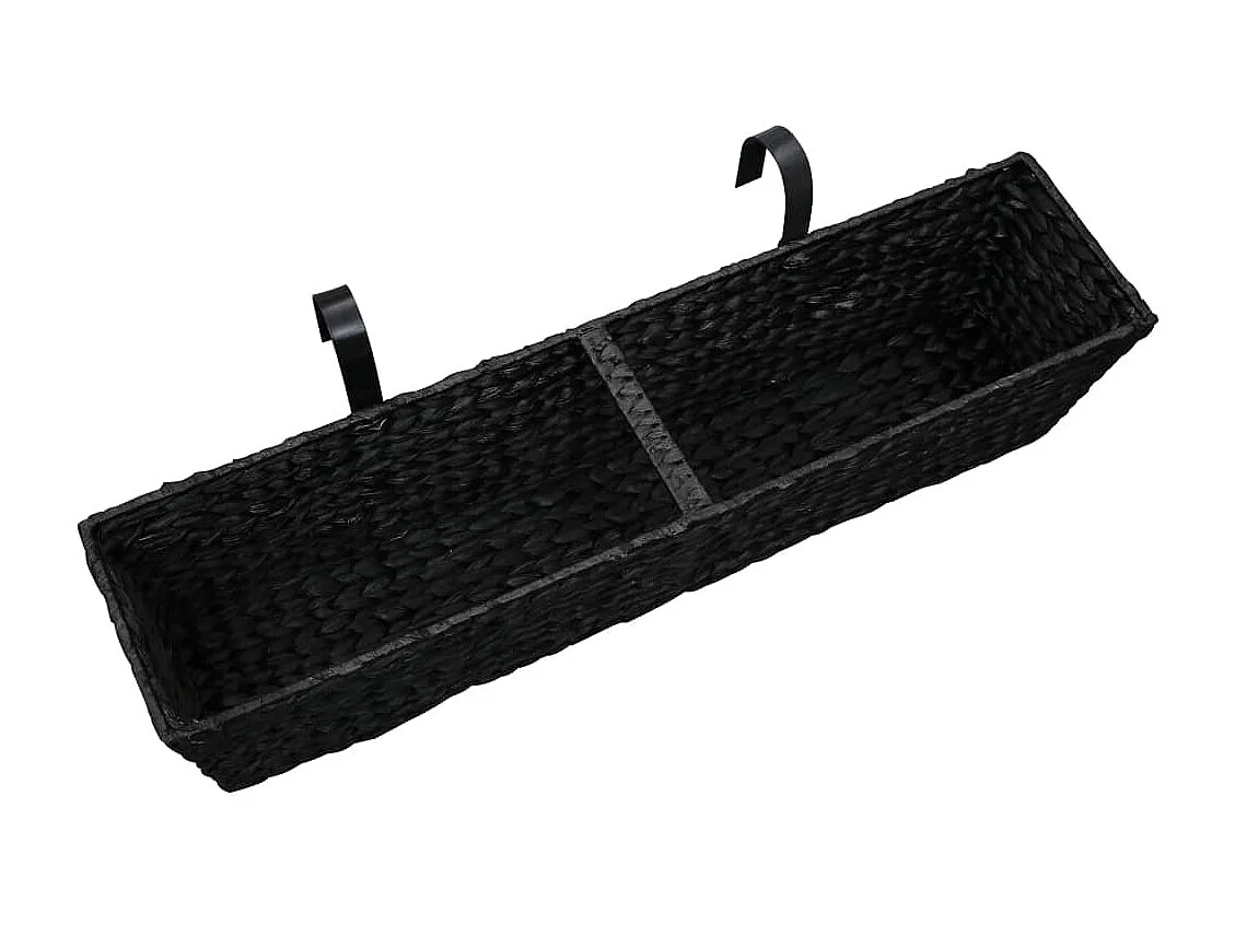 Lot de 2 jardinières noire 80 x 20 x 18 cm 02_0000885