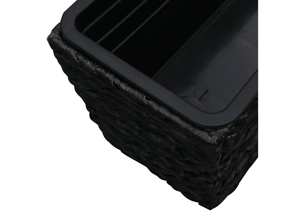 Lot de 2 jardinières noire 80 x 20 x 18 cm 02_0000885