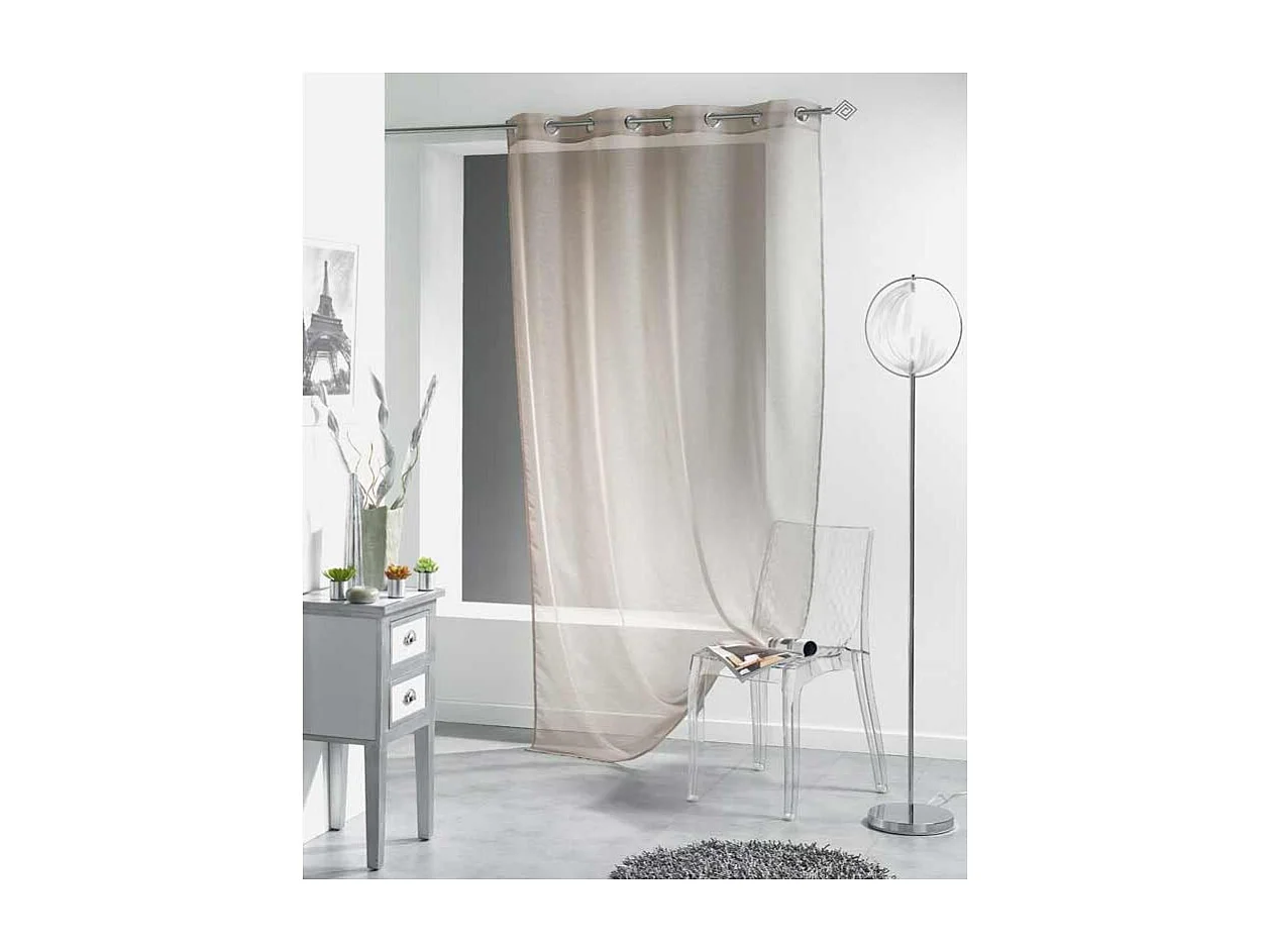 Rideau Voilage "Lisséa" 140x240cm Taupe