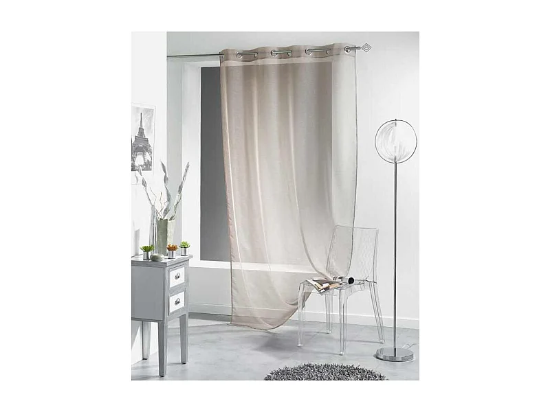 Rideau Voilage "Lisséa" 140x240cm Taupe