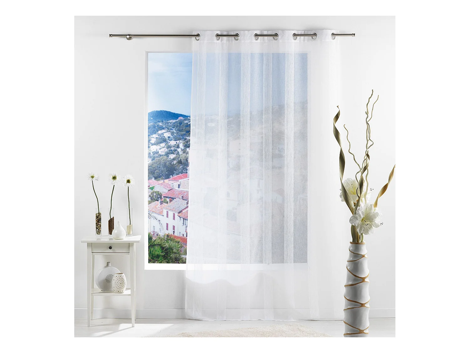Rideau Voilage "Salina" 140x240cm Blanc