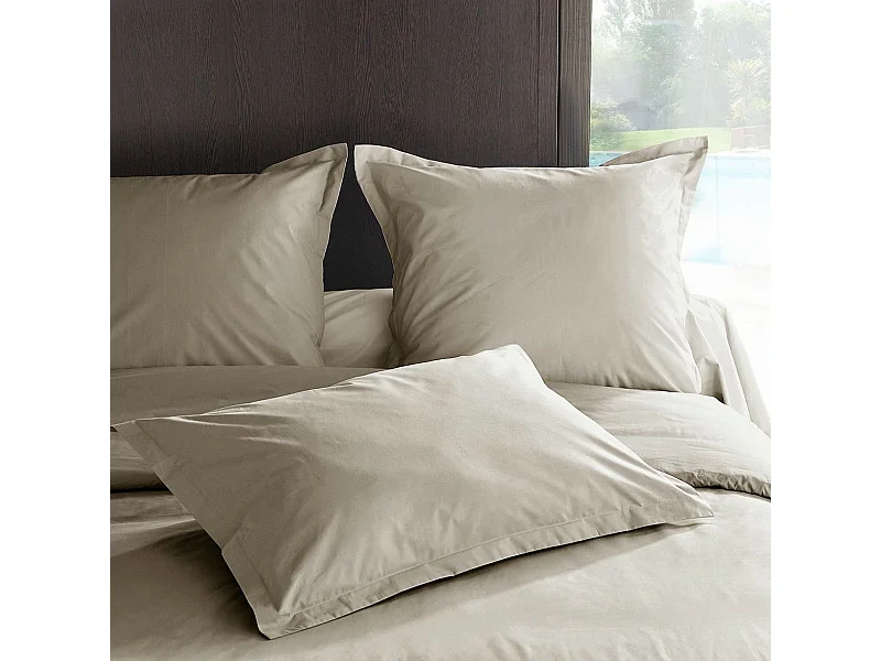 Taie d'Oreiller en percale de coton 80 fils 50 x 70 cm