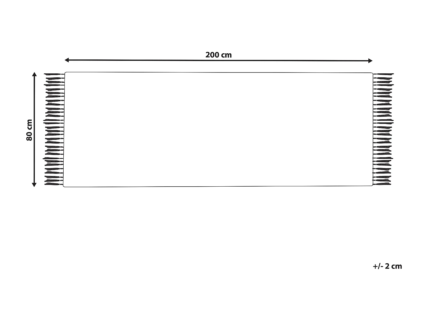 Tapis MANAVGAT Beige clair 80 x 200 cm Coton