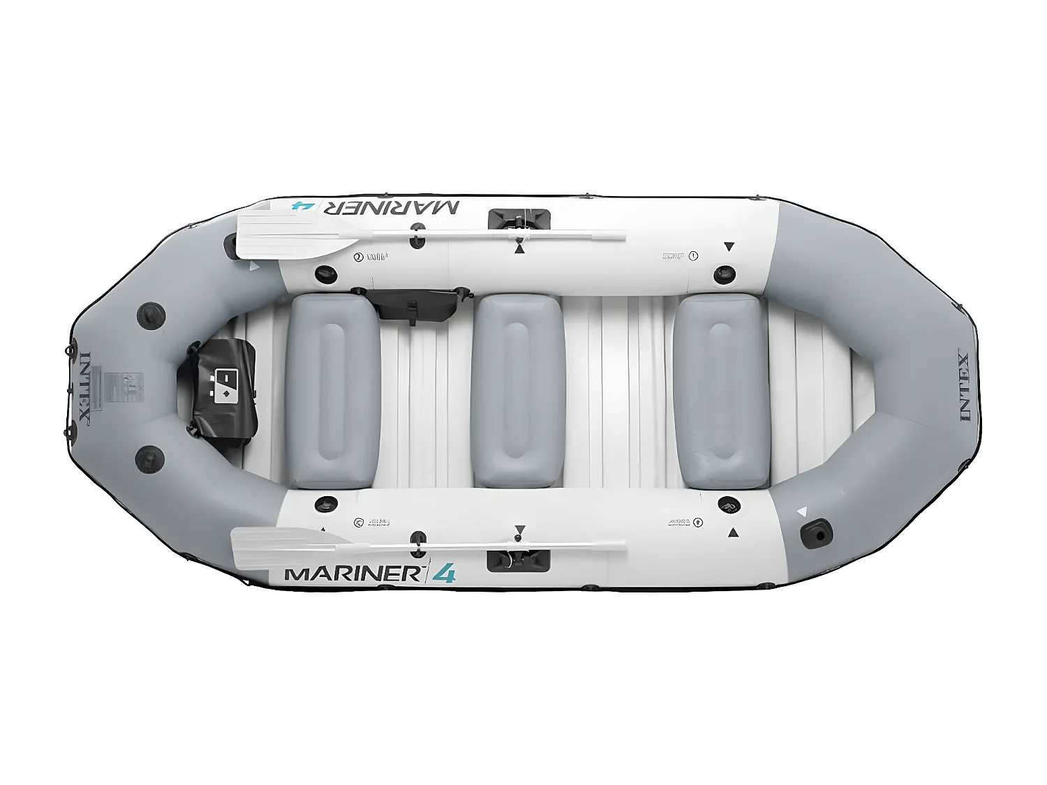 Kit bateau gonflable 4 places Mariner 4 avec rames et gonfleur - Intex