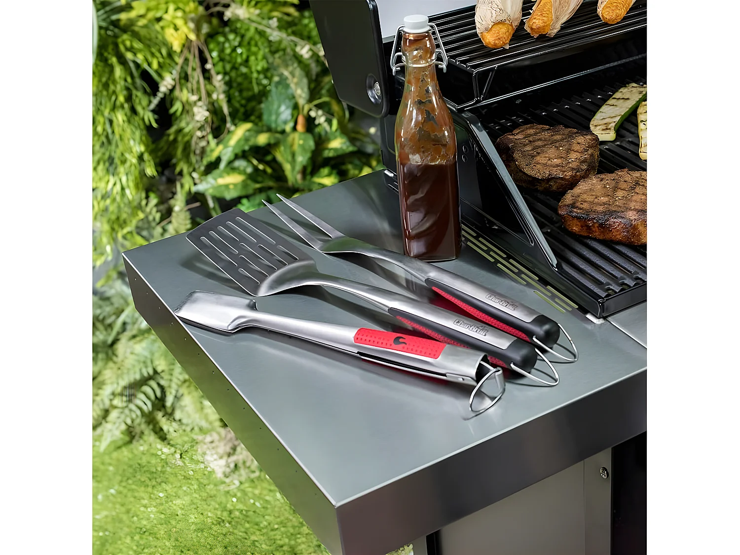 Kit de 3 ustensiles en inox pour barbecue - Char-Broil