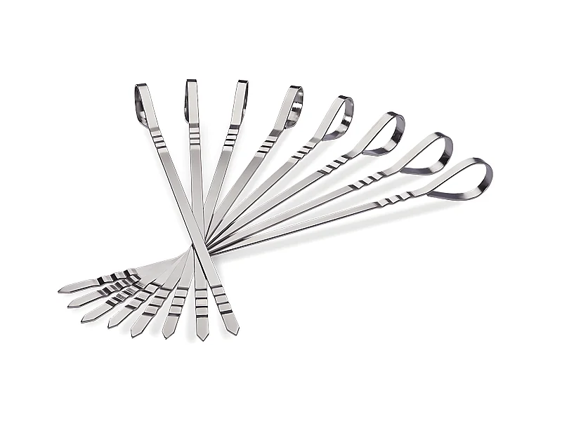 Set 8 brochettes en acier inox - Napoleon