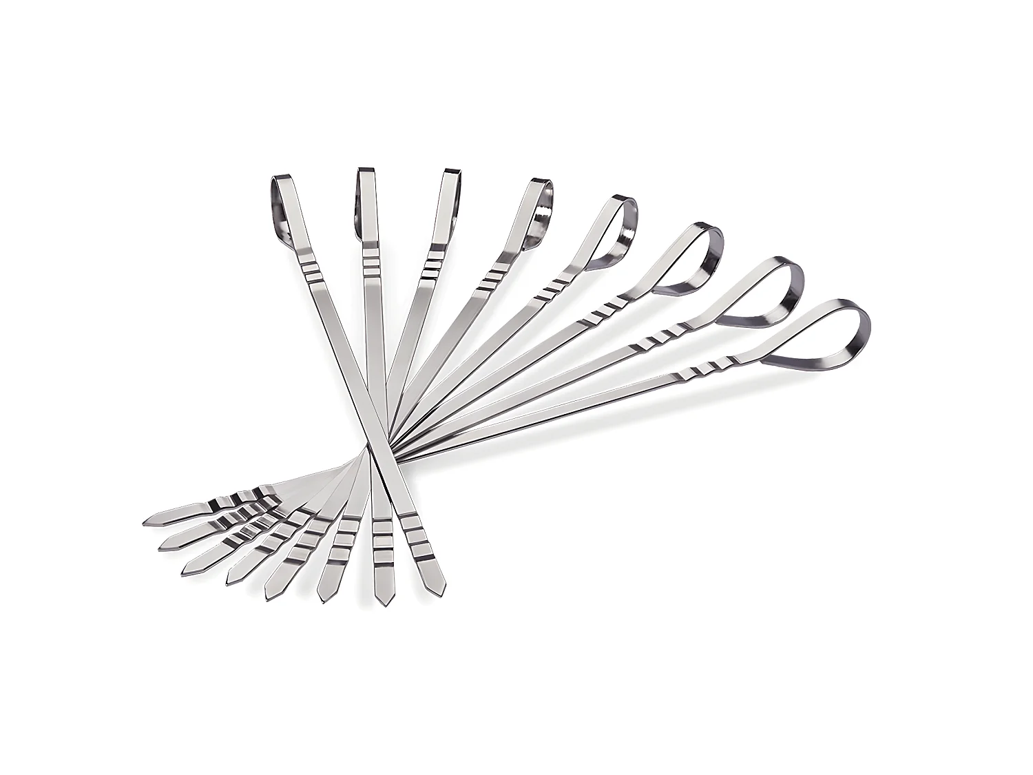 Set 8 brochettes en acier inox - Napoleon