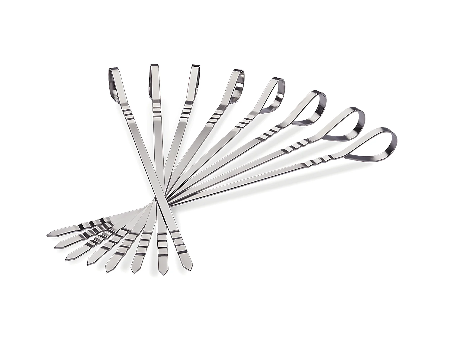 Set 8 brochettes en acier inox - Napoleon