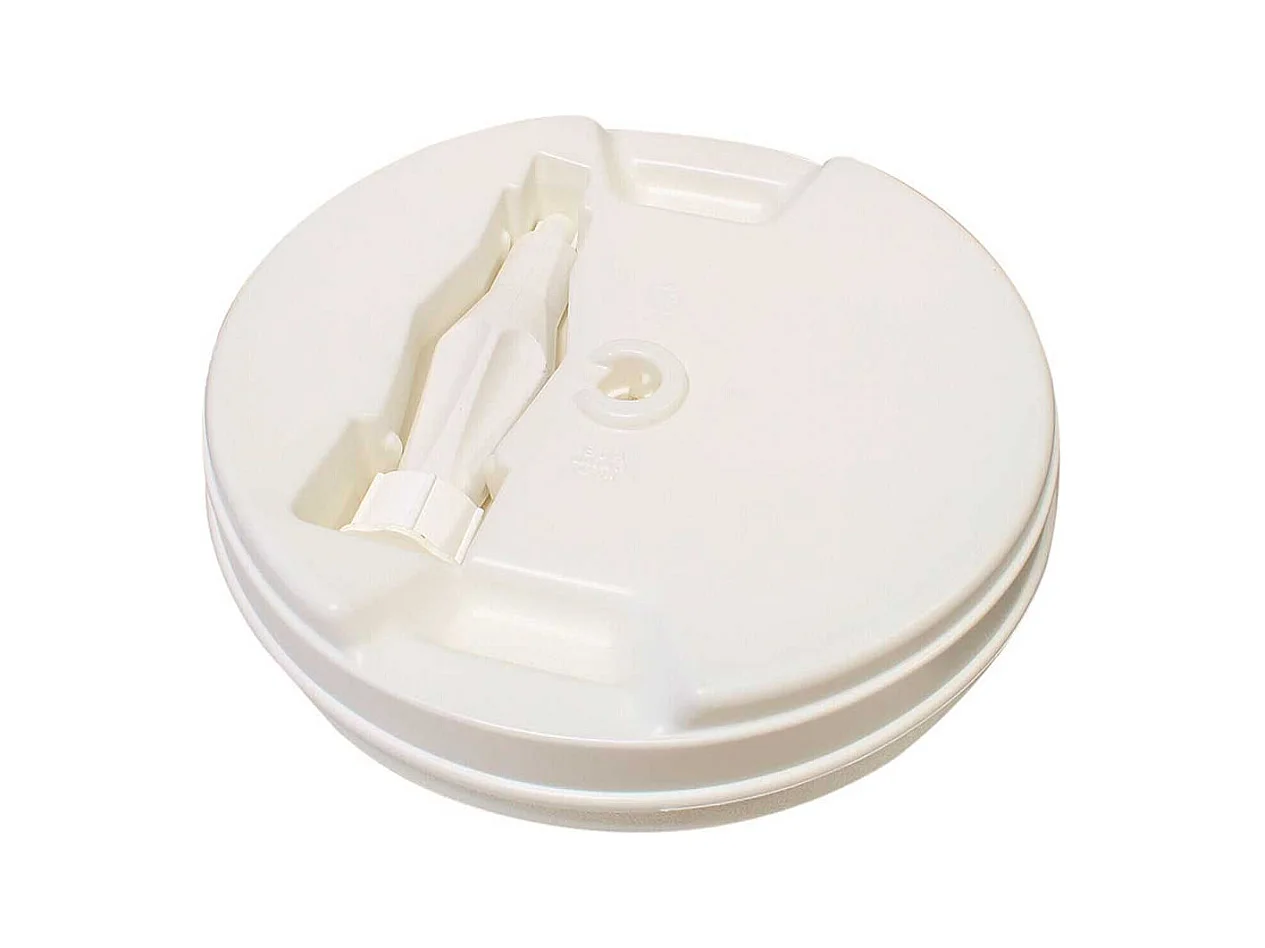 Base de sombrilla rellenable 13L para postes de Ø18-32 mm blanco Ø42 cm