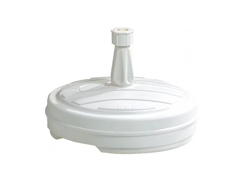 Base de sombrilla rellenable 13L para postes de Ø18-32 mm blanco Ø42 cm