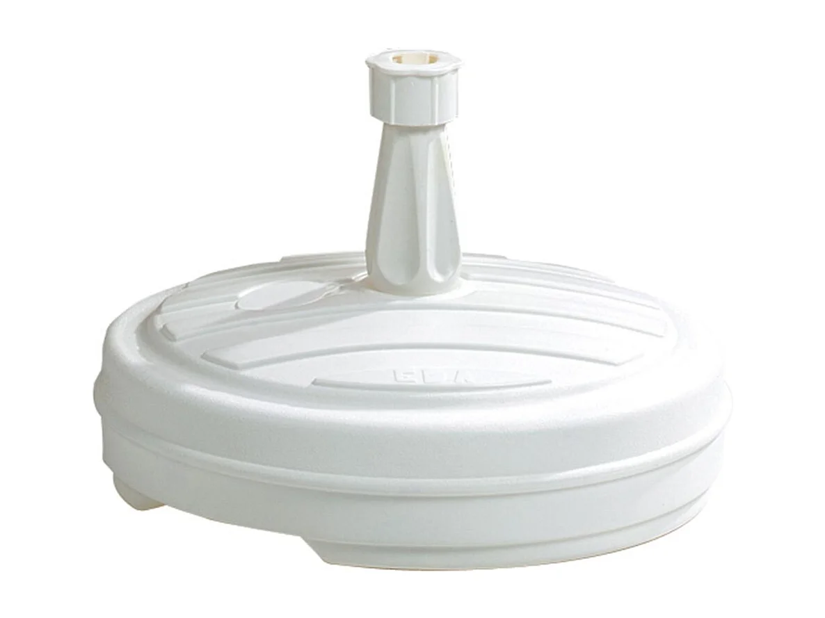 Pied de parasol rond en plastique à remplir 13 L - Blanc - Eda