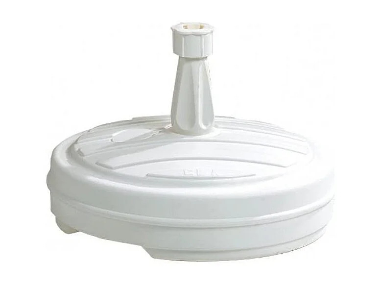 Pied de parasol rond en plastique à remplir 13 L - Blanc - Eda