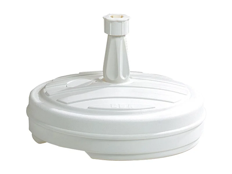 Pied de parasol rond en plastique à remplir 13 L - Blanc - Eda