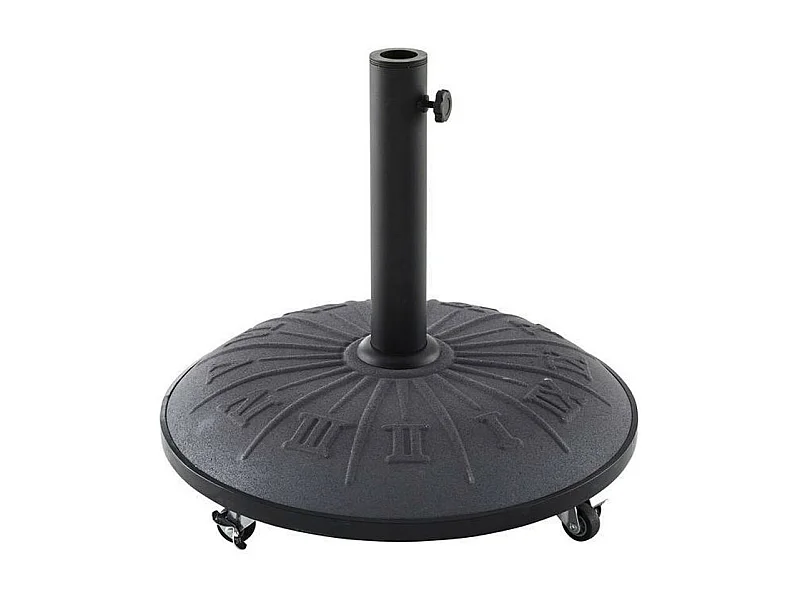 Pied de parasol motif cadran solaire 25 kg Gris - Hespéride