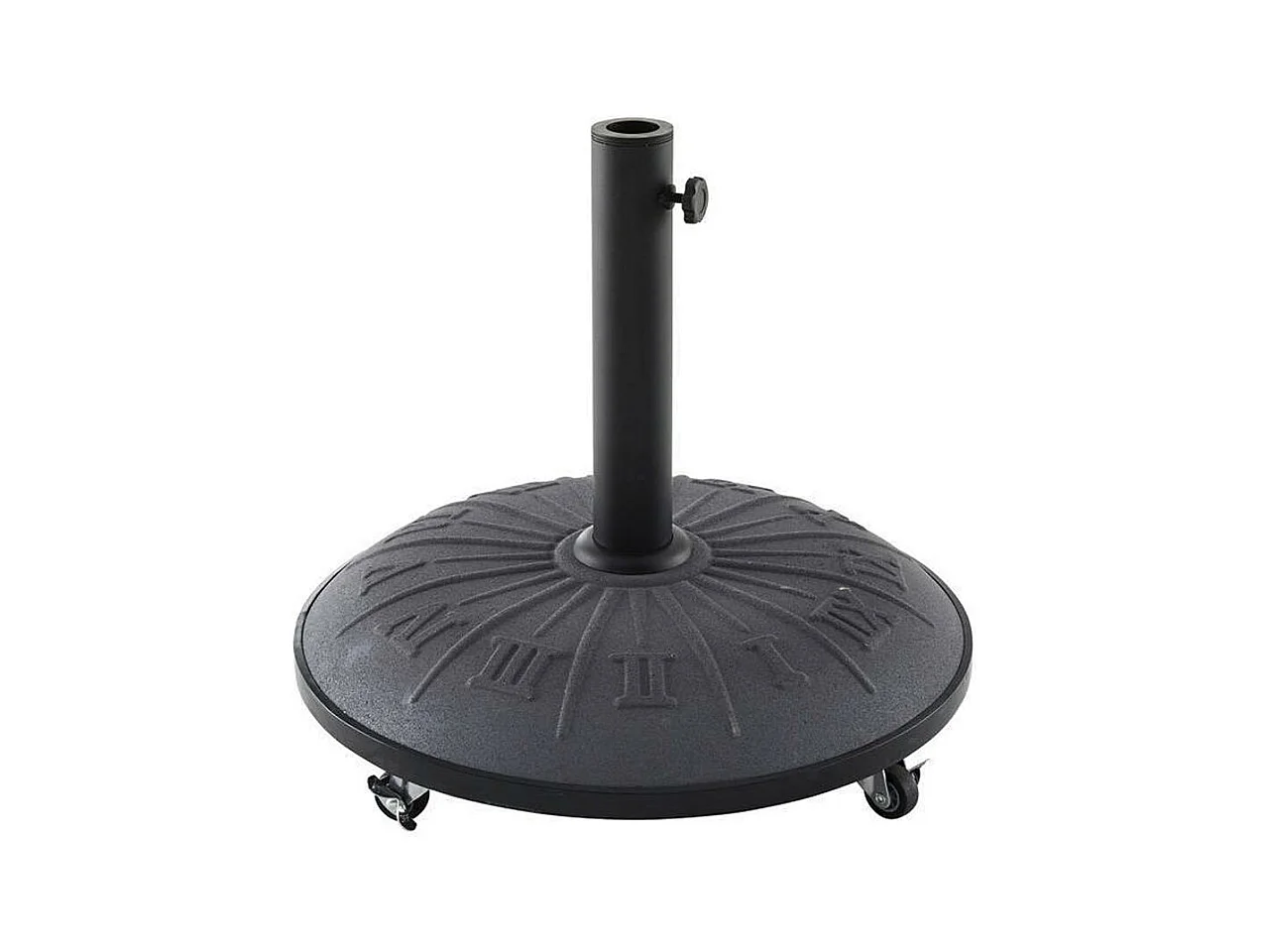 Pied de parasol motif cadran solaire 25 kg Gris - Hespéride