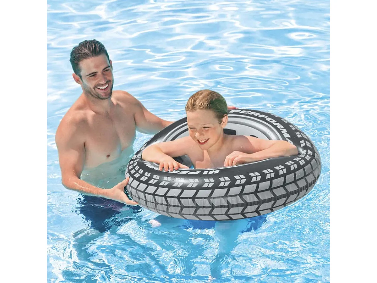 Bouée Gonflable "Pneu" 91cm Noir