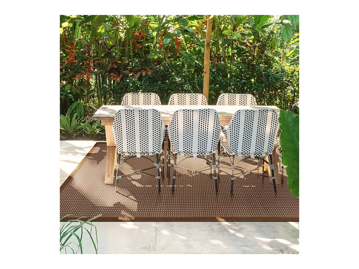 STRAW - Tapis tressé pour intérieur et extérieur marron 160x230