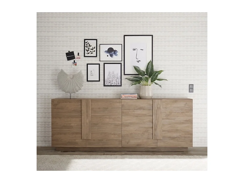 Buffet 4 portes JUPITER bois mercure 241 cm