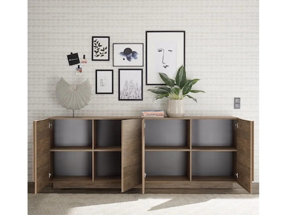 Buffet 4 portes JUPITER bois mercure 241 cm