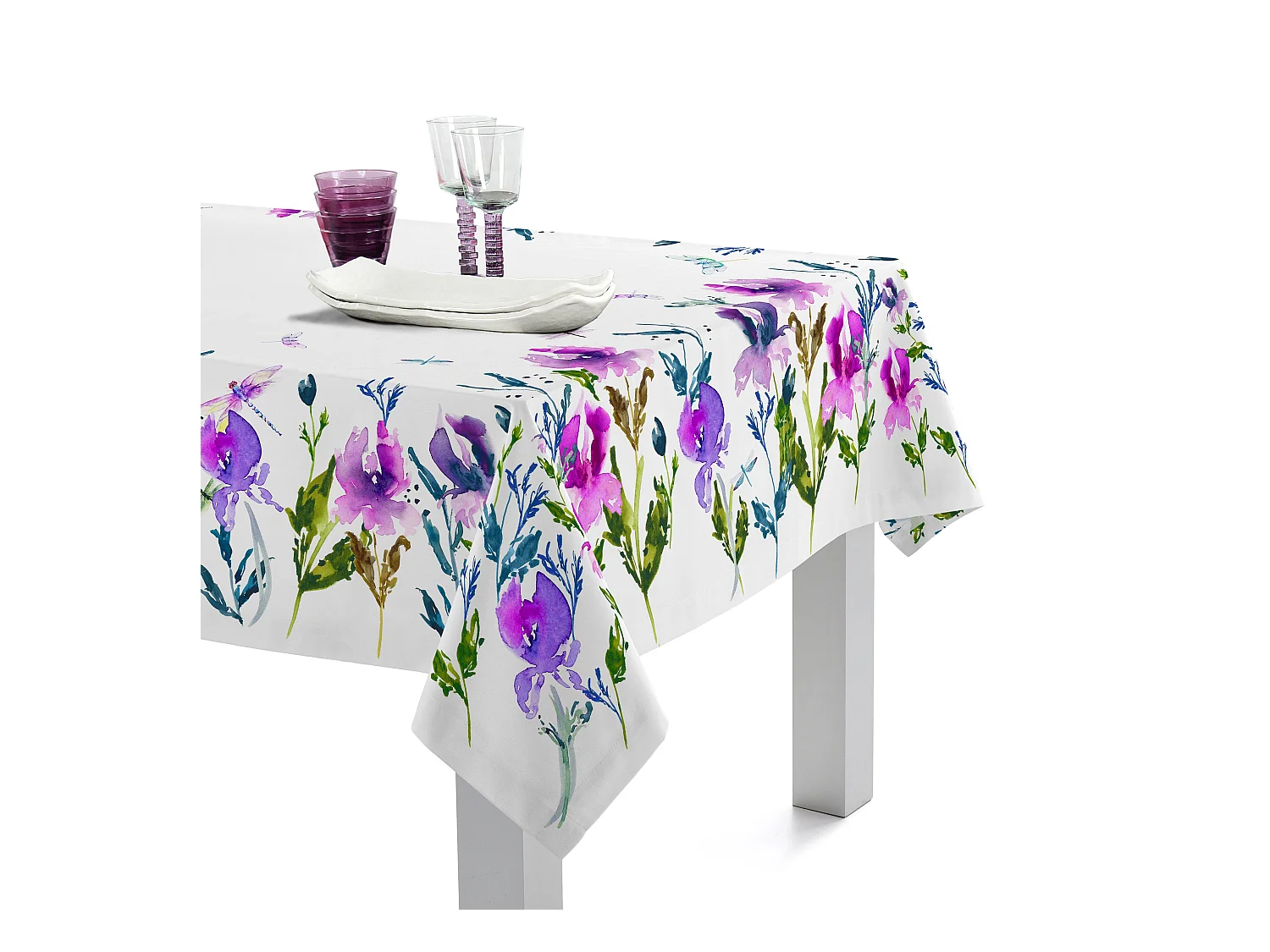 Tischdecke 150x150 cm Midnight iris