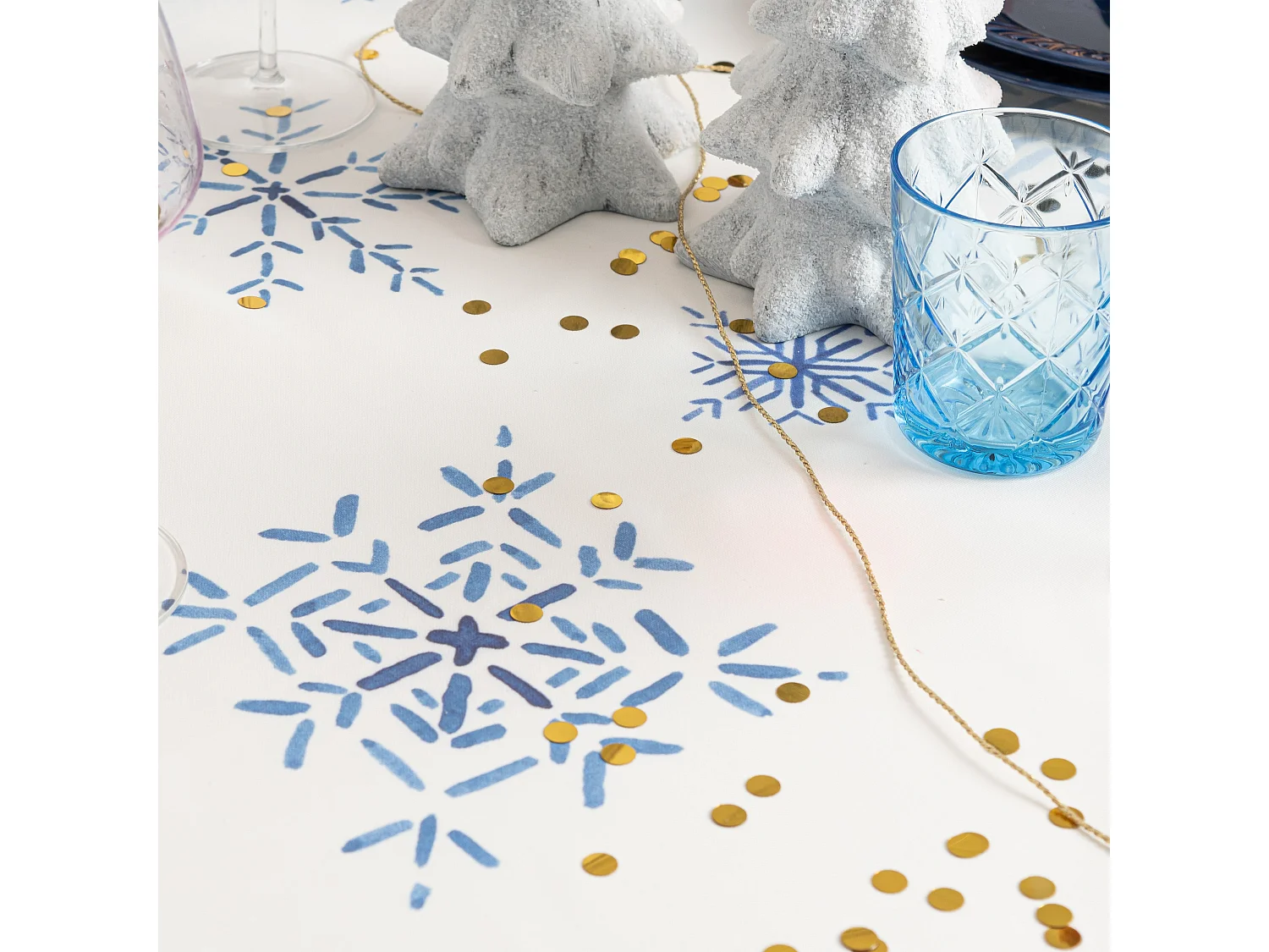 Tischdecke 145x150 cm Snow crystal