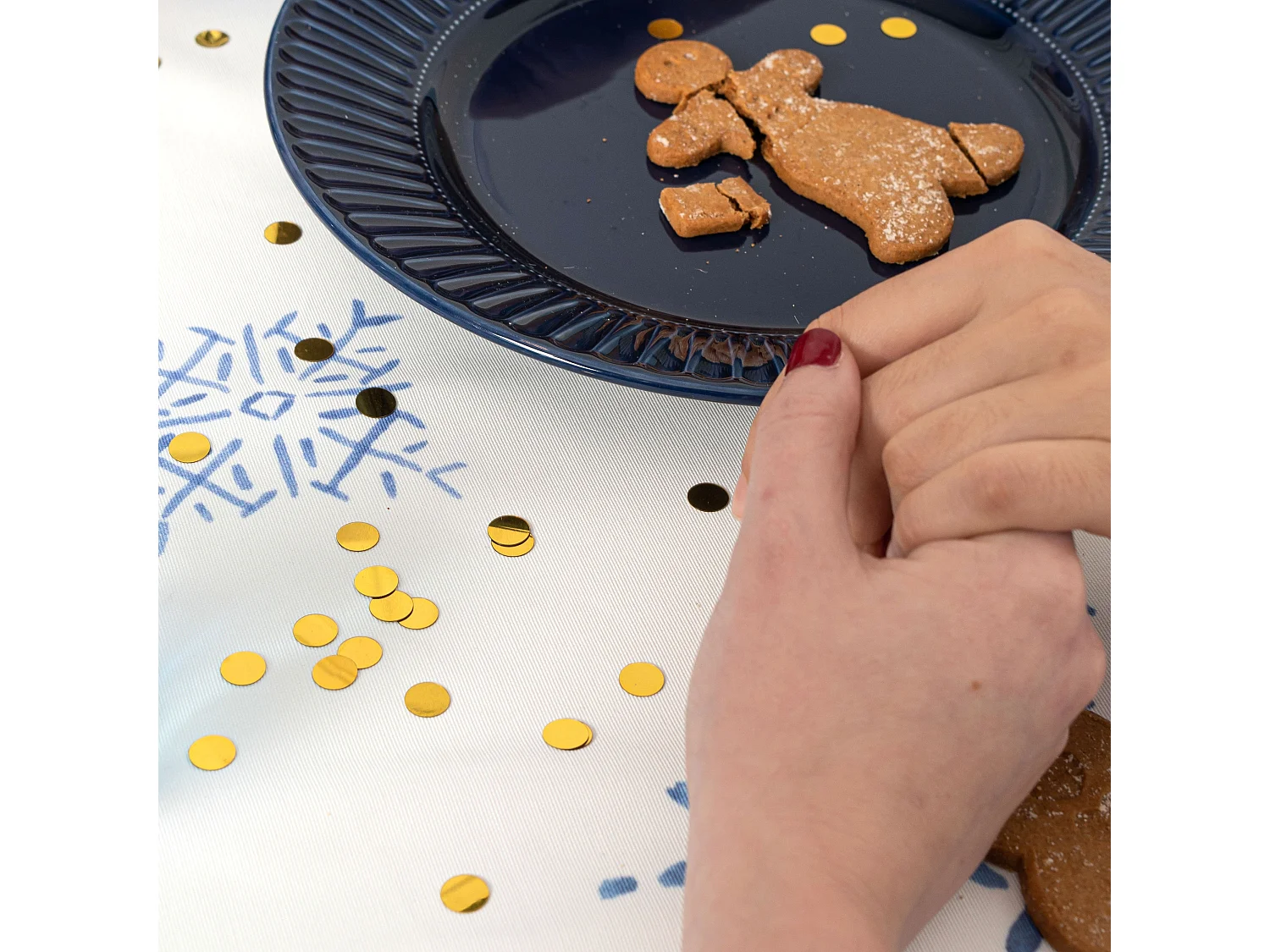 Tischdecke 145x150 cm Snow crystal