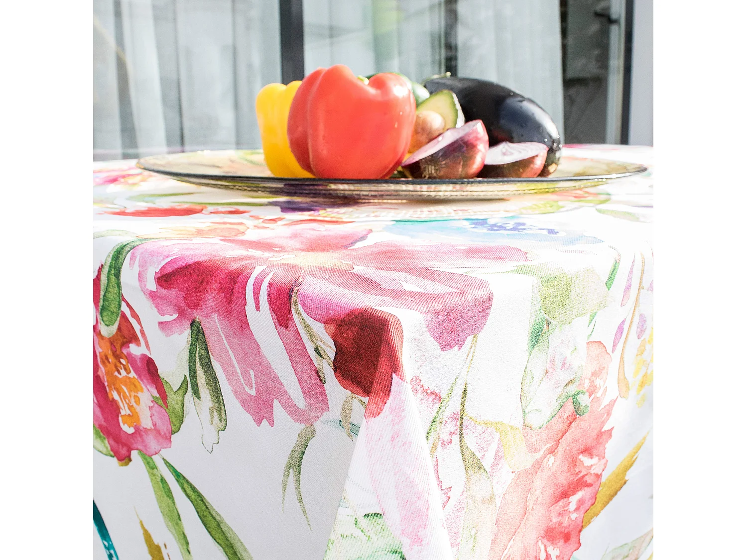 Mantel 150x150 cm Pink bloom