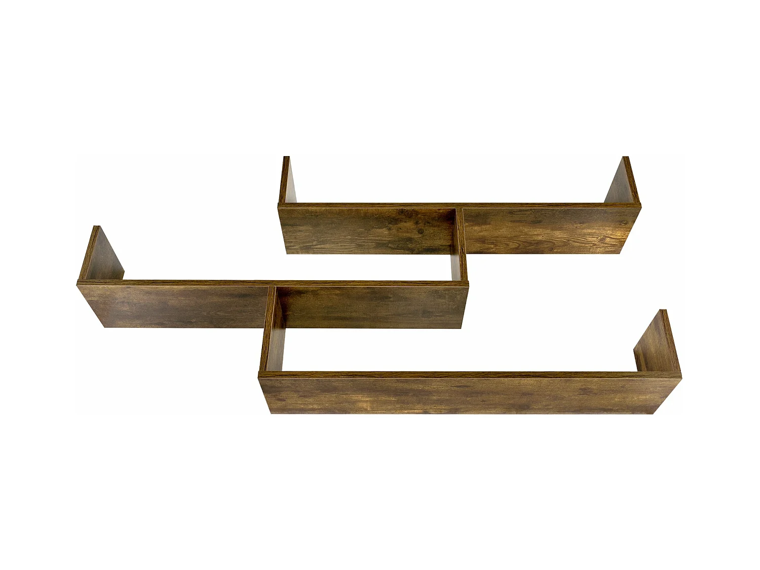 Mensola portaoggetti da parete 119 cm effetto legno scuro 03_0005204
