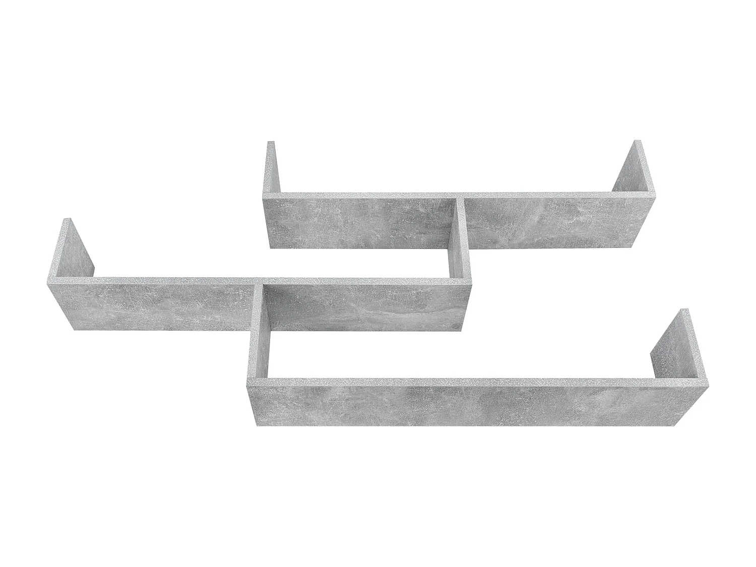 Étagère murale meuble mural grise 119 x 18 x 55 cm 03_0005203