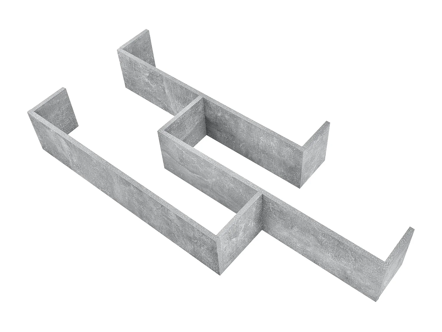 Étagère murale meuble mural grise 119 x 18 x 55 cm 03_0005203