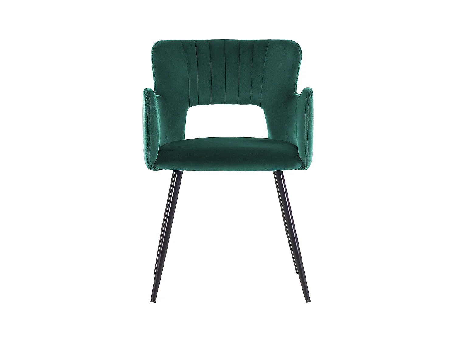 Conjunto de 2 cadeiras de jantar SANILAC Veludo Verde esmeralda