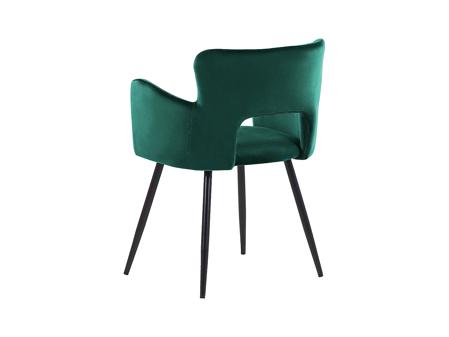 Conjunto de 2 cadeiras de jantar SANILAC Veludo Verde esmeralda