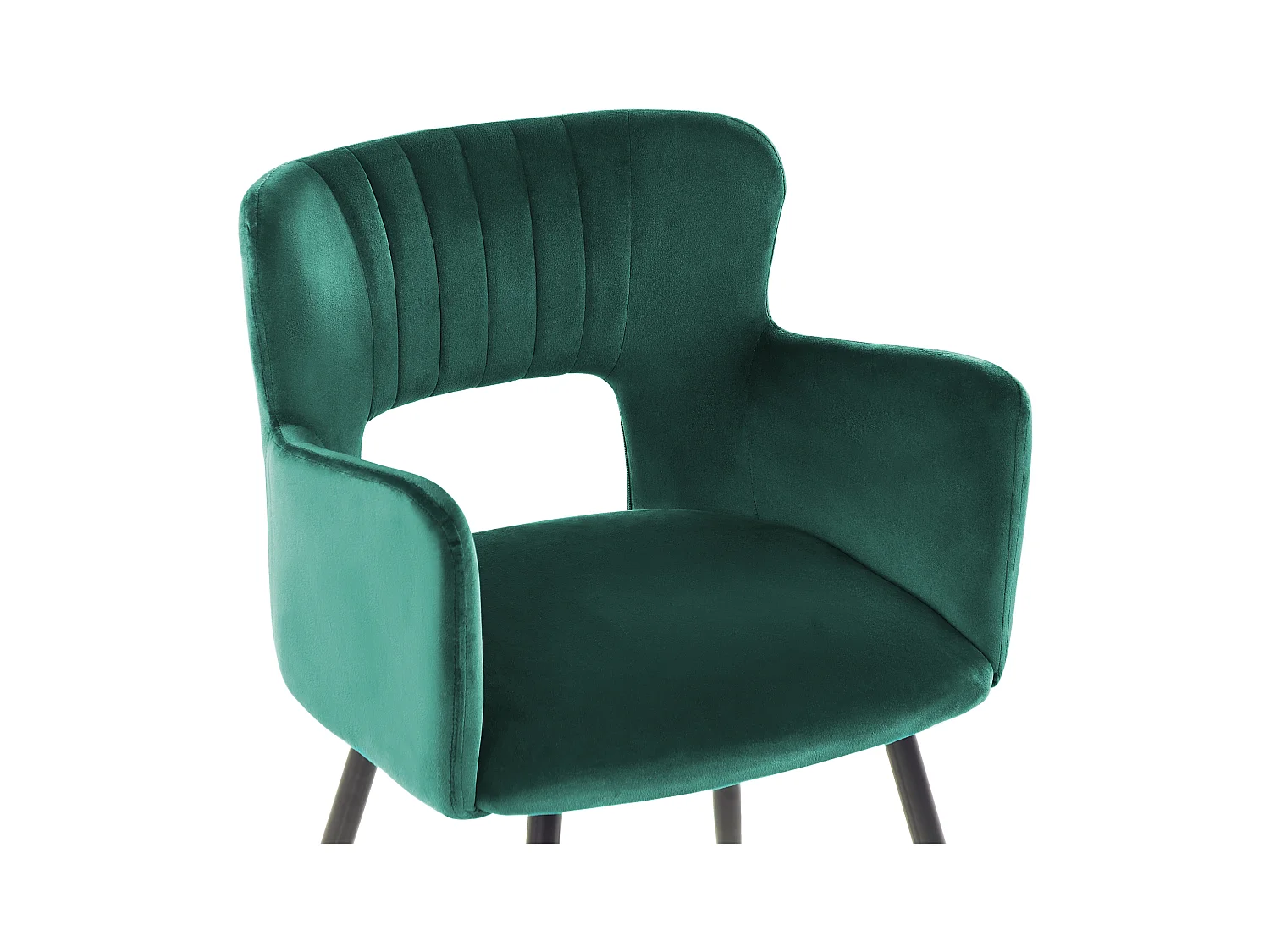 Conjunto de 2 cadeiras de jantar SANILAC Veludo Verde esmeralda