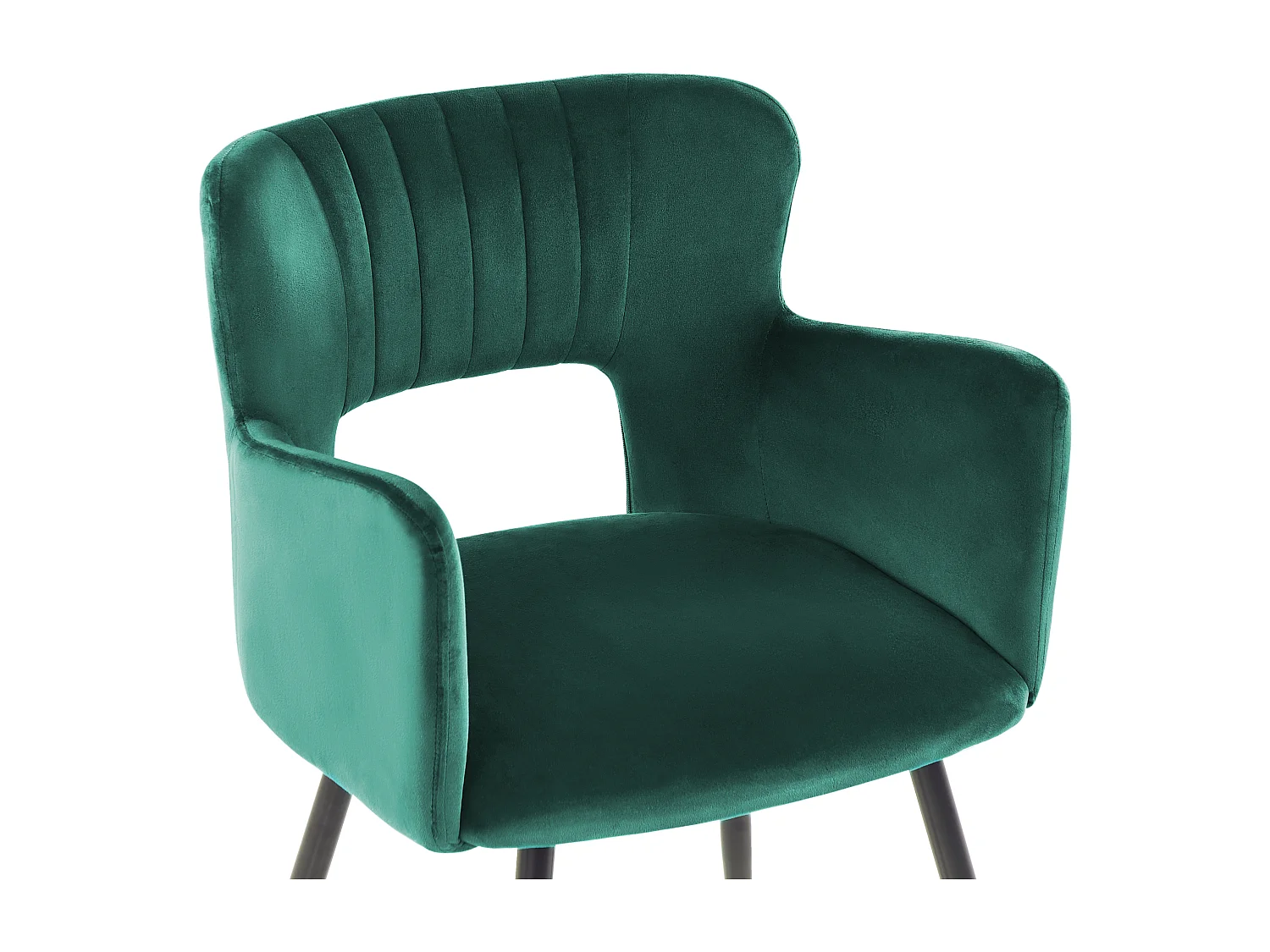 Lot de 2 chaises de salle à manger SANILAC Velours Vert émeraude