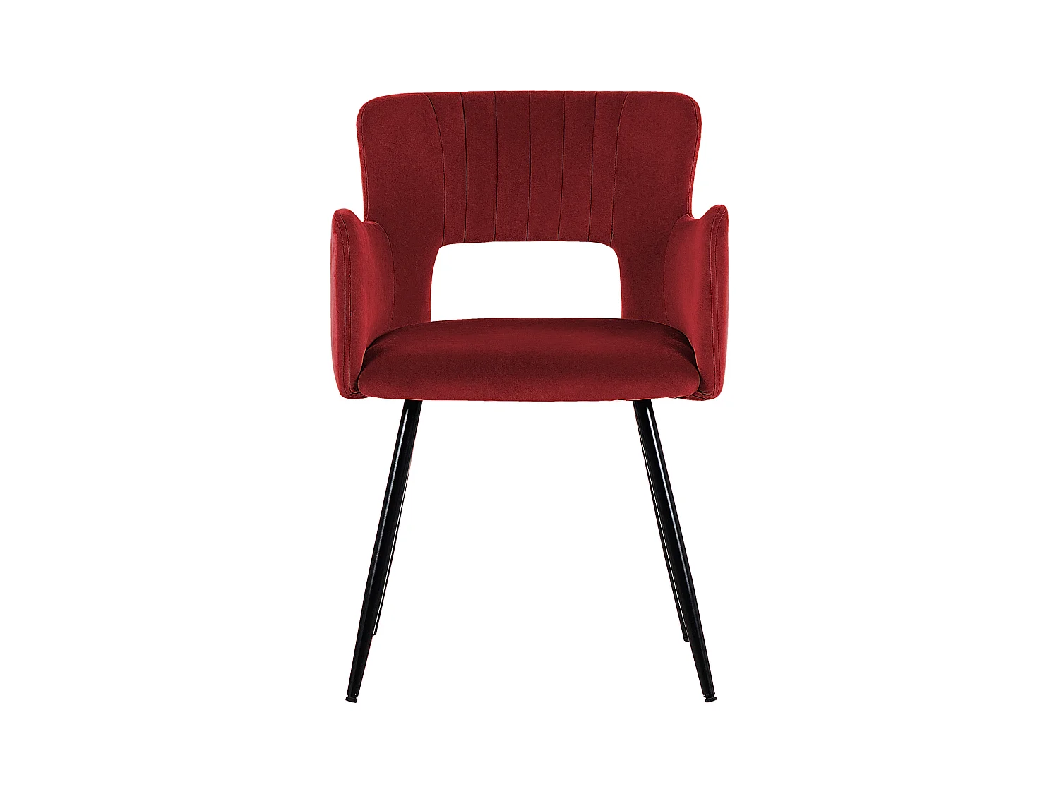 Set di 2 sedie da pranzo SANILAC Velluto Rosso scuro