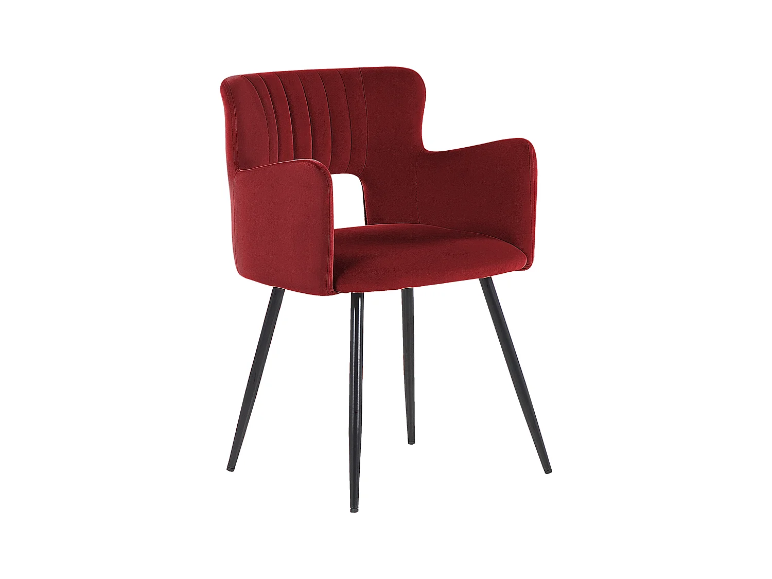 Set di 2 sedie da pranzo SANILAC Velluto Rosso scuro