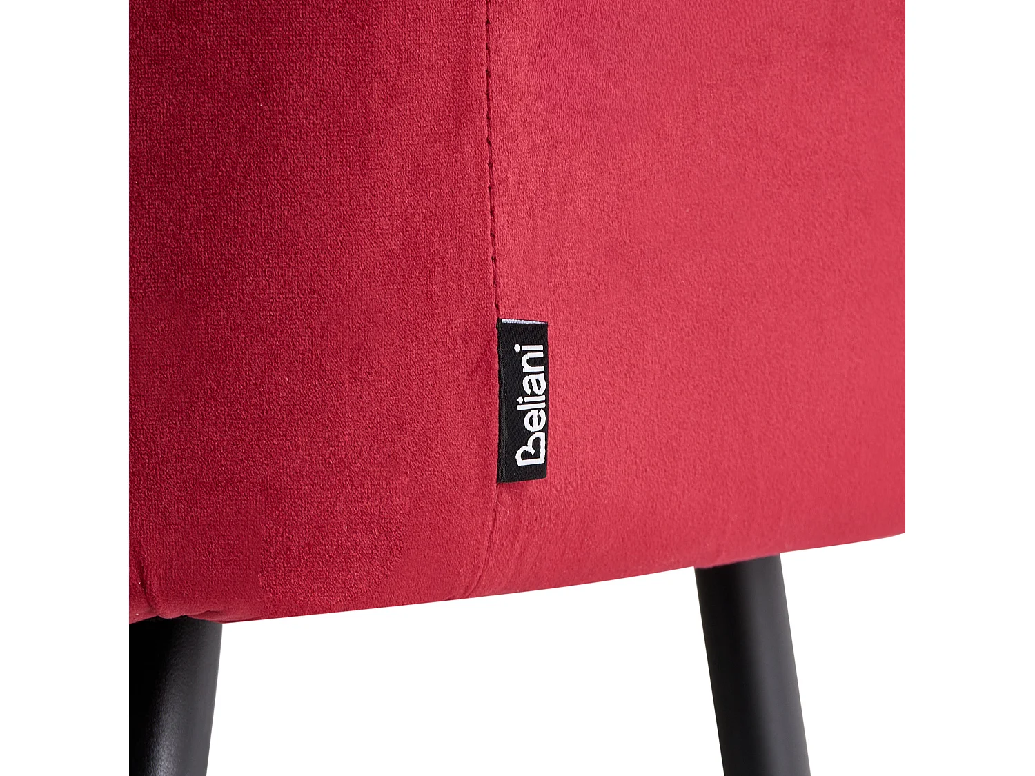 Set van 2 eetkamerstoelen SANILAC Fluweel Donkerrood