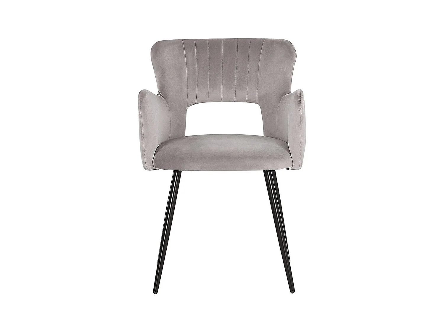 Set van 2 eetkamerstoelen SANILAC Fluweel Grijs