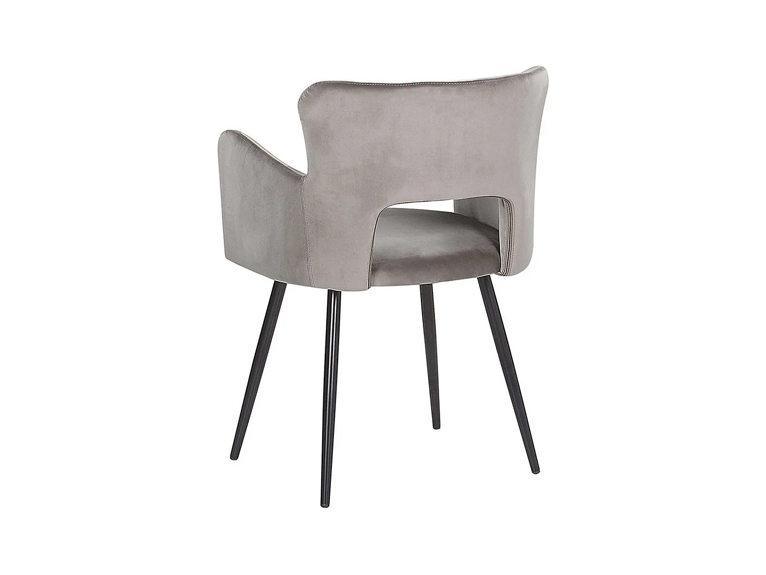 Set van 2 eetkamerstoelen SANILAC Fluweel Grijs